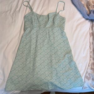 Altar'd State Mint Green Floral Mini Dress